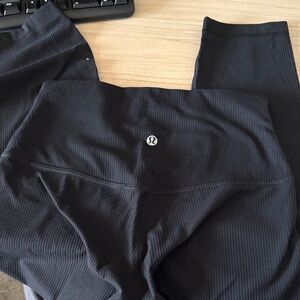 Lululemon Ribbed Align Black Leggings - size 6